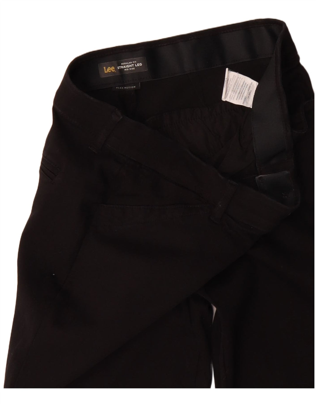 Pantaloni casual LEE da donna a vita media con vestibilità regolare US 8 Medium W32 L30 Neri