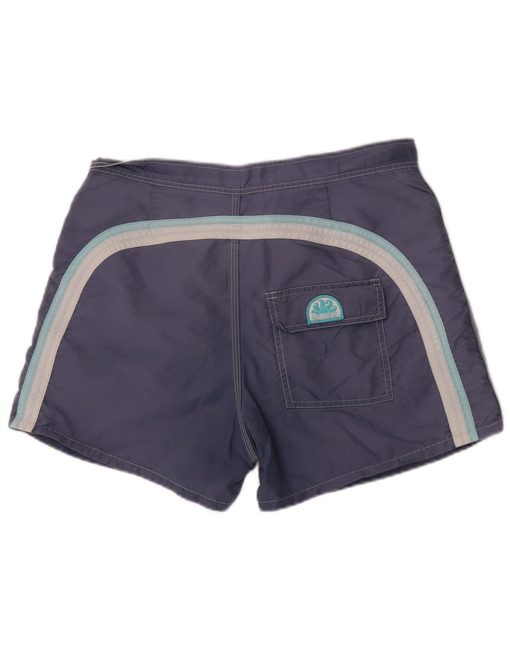 Pantaloncini da bagno da uomo Sundek medio in nylon blu navy