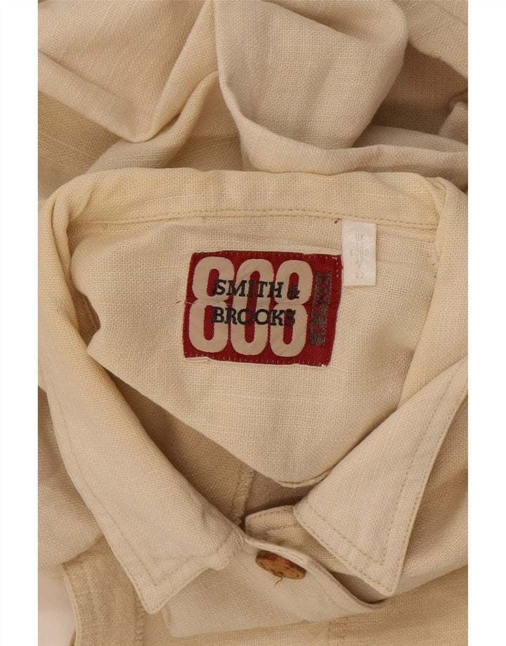 Giacca multiuso oversize da donna Smith & Brooks UK 12 Ramie beige medio