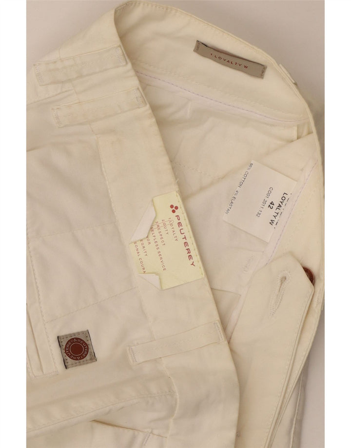 Pantaloncini chino da donna PEUTEREY IT 42 medi W32 cotone bianco