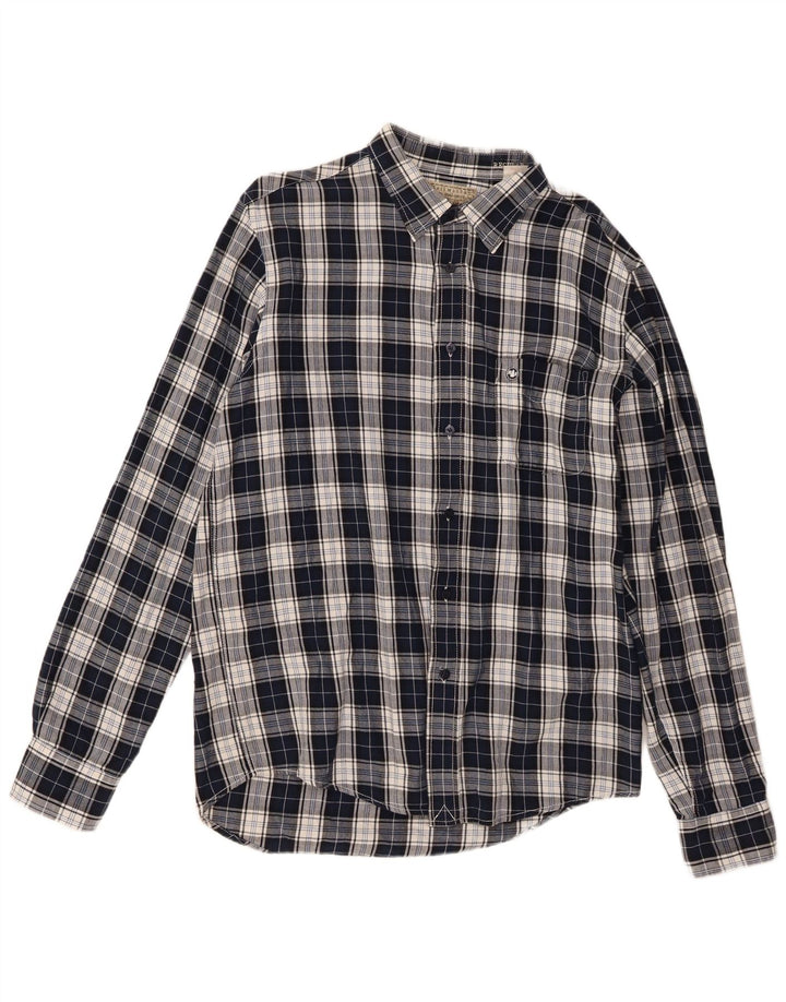 Camicia da uomo in flanella Murphy & Nye XL scozzese blu navy