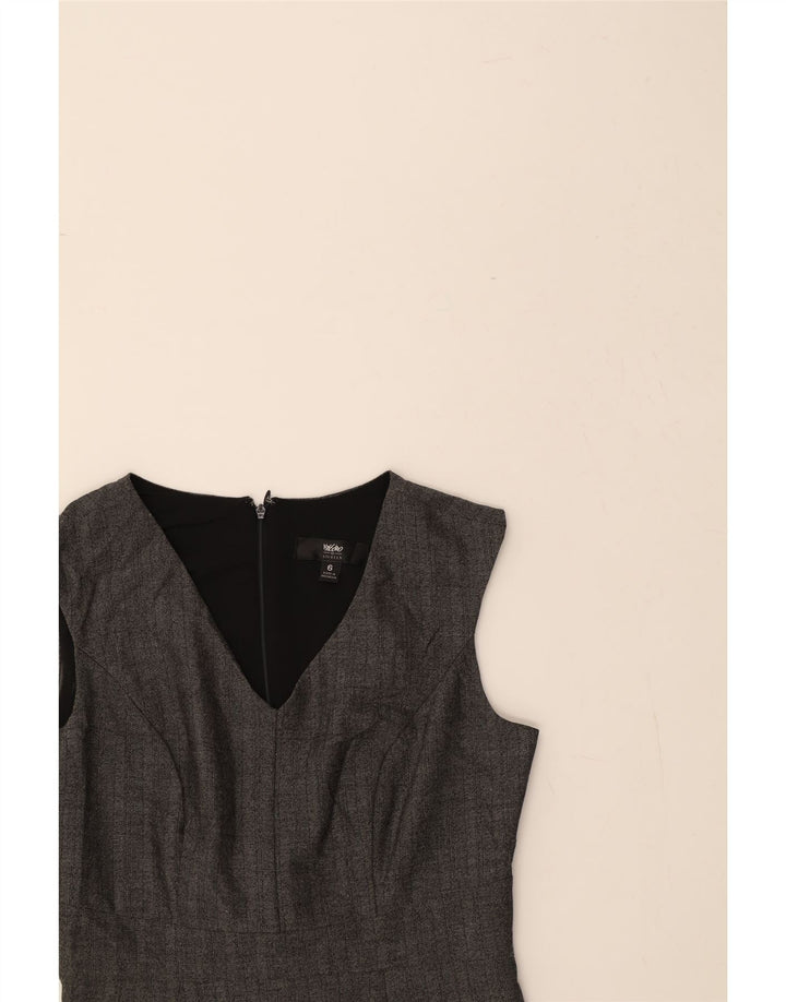 MOSSIMO Womens Sleeveless Sheath Dress US 6 Medium Grey Herringbone Vintage Mossimo and Second-Hand Mossimo from Messina Hembry 