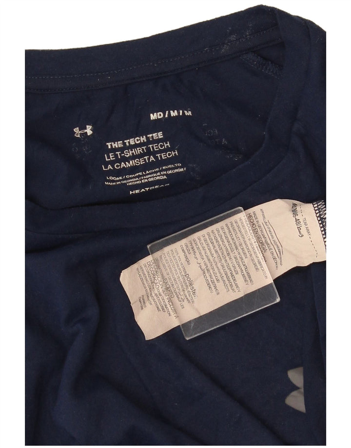 Maglietta da uomo UNDER ARMOUR Top medio in poliestere blu navy