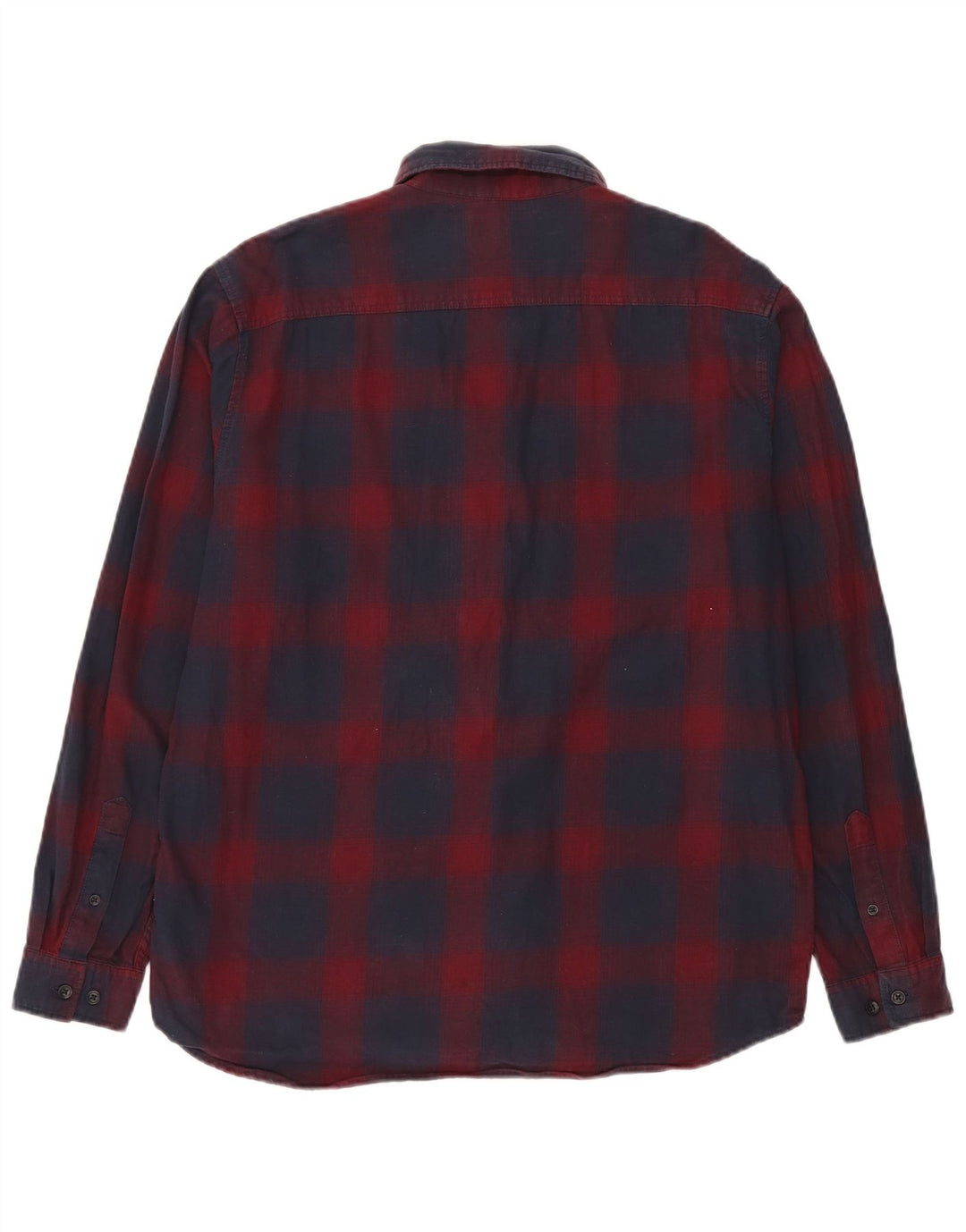 Jack & Jones Camicia da uomo con vestibilità regolare, zip intera, grande cotone scozzese blu