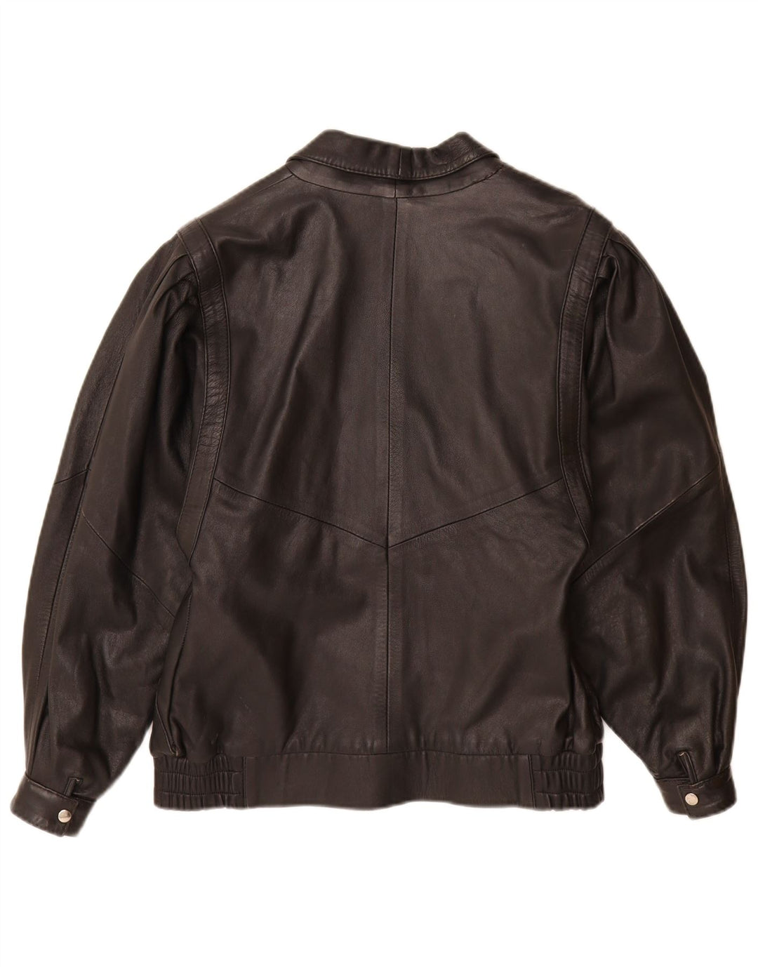 Giacca in pelle vintage da donna IT 42 media nera