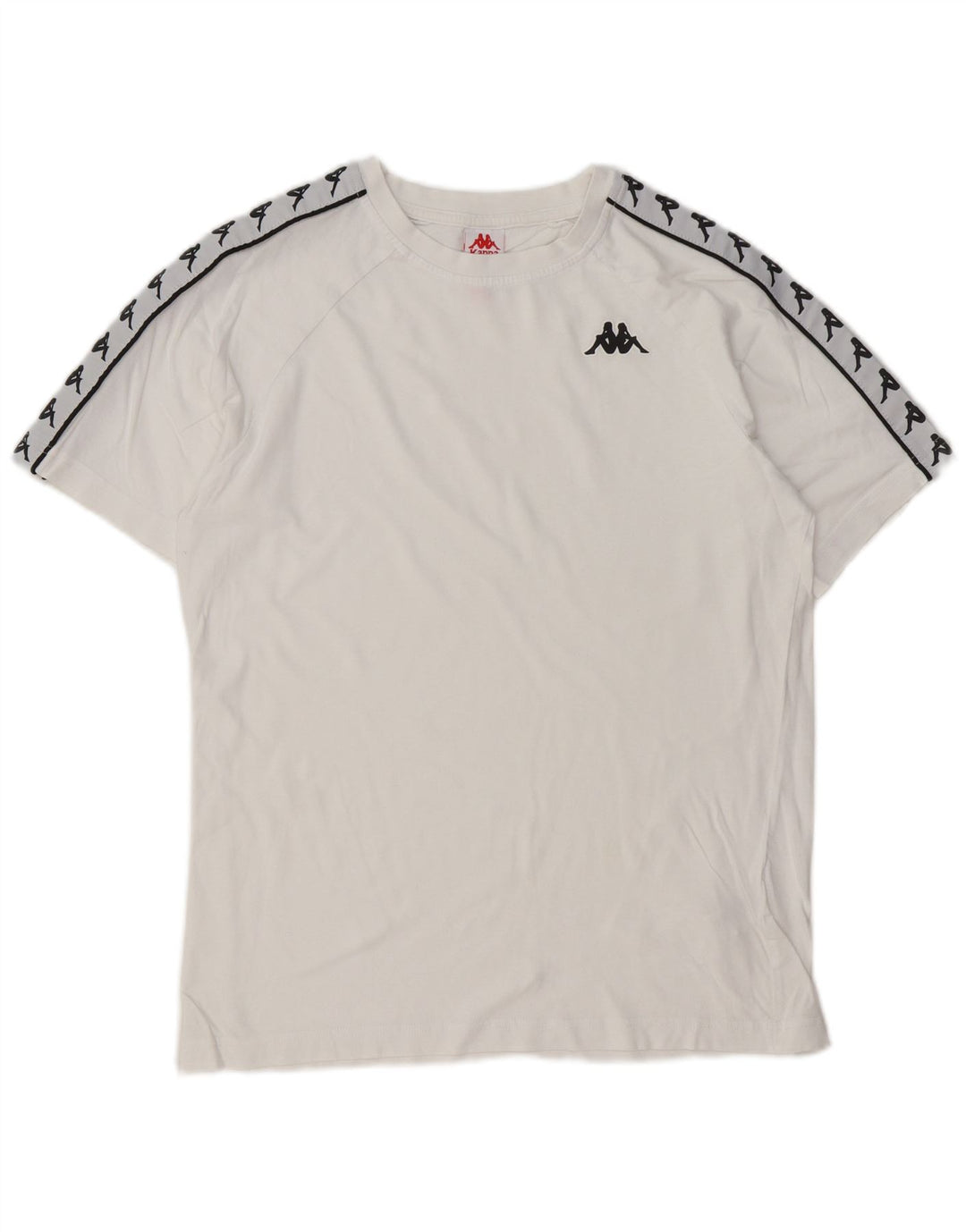 T-shirt grafica da uomo Kappa Top Small in cotone bianco