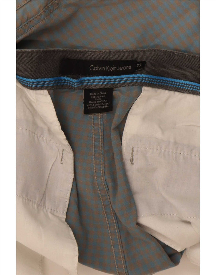 Pantaloncini cargo da uomo Calvin Klein W33 Large Blue Gingham