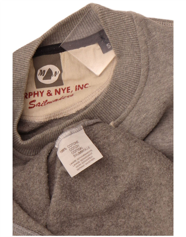 MURPHY & NYE Felpa con grafica da uomo Sailmakers Maglione piccolo in cotone grigio