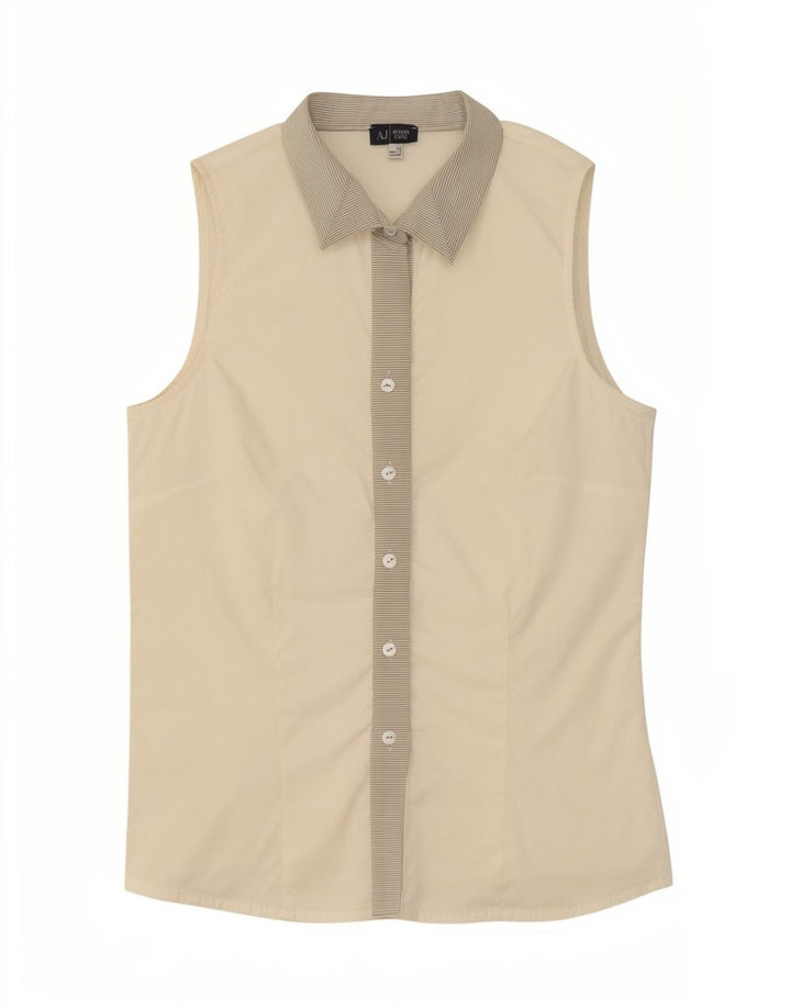 Camicetta senza maniche da donna Armani Jeans EU 42 a righe bianche medie