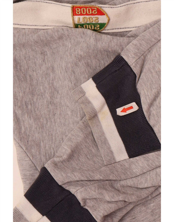 Felpa Champion da uomo con grafica con zip e collo, maglione 2XL, colore grigio block