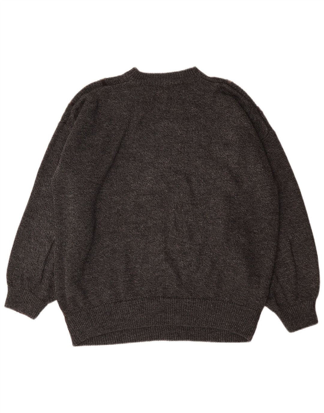Maglione maglione girocollo vintage da uomo 2XL a righe grigie