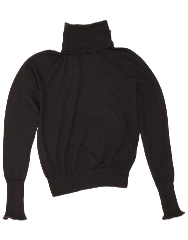 Maglione maglione a collo alto da donna Zara UK 6 XS poliestere nero