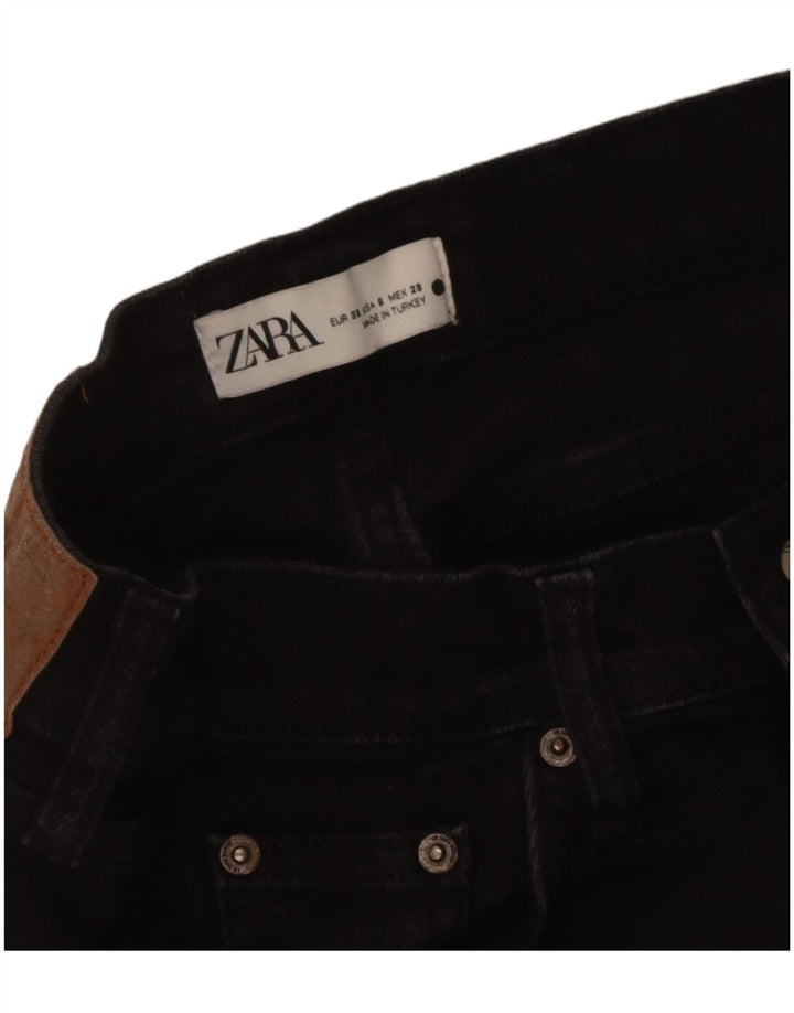 Jeans dritti da donna Zara EU 38 piccoli W28 L27 neri