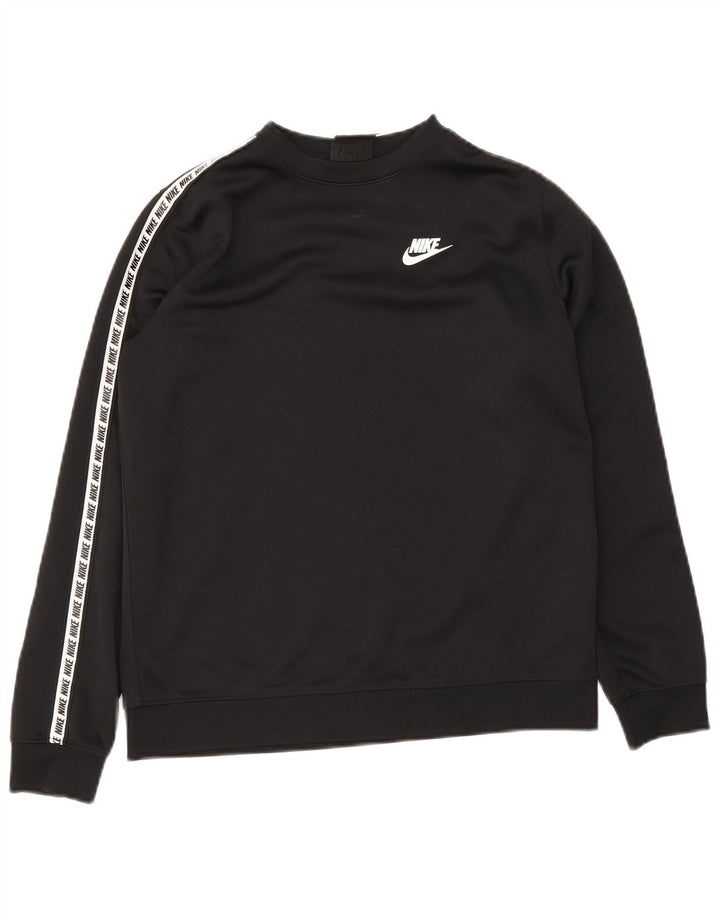 Felpa con grafica Nike da ragazzo, 13-14 anni, XL, poliestere nero