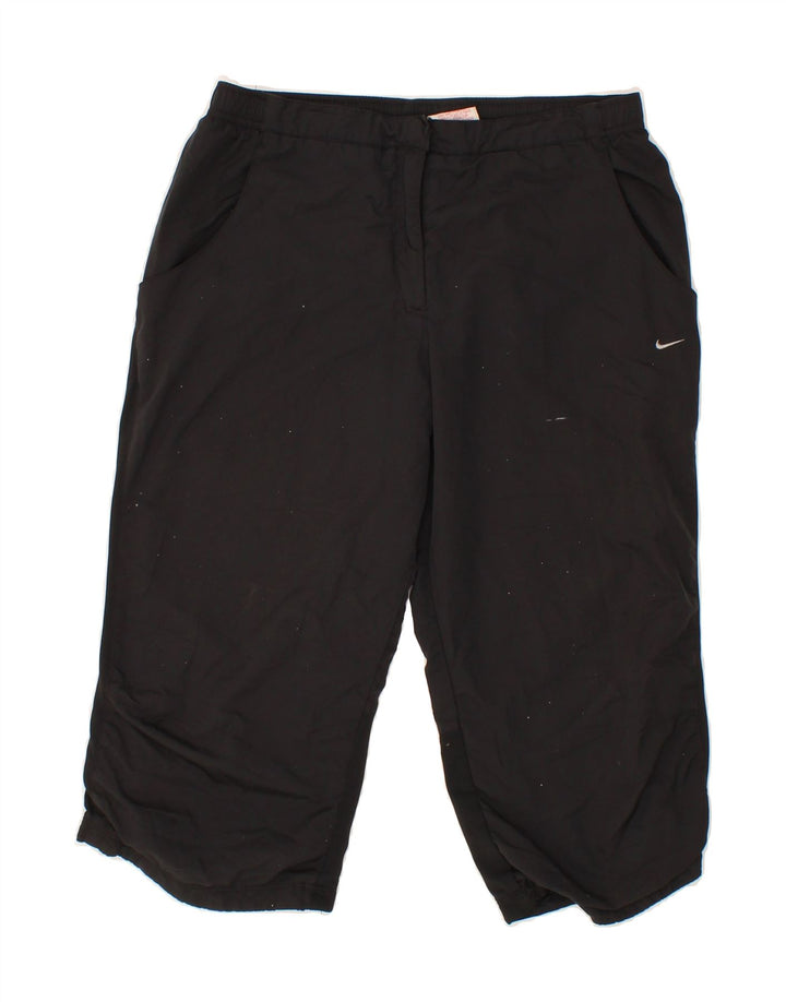 NIKE Womens Capri Tracksuit Trousers UK 10 Small Black Polyester Vintage Nike and Second-Hand Nike from Messina Hembry 