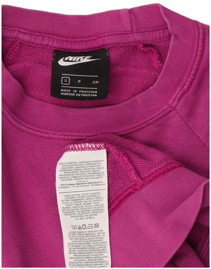 Felpa oversize da donna Nike Jumper UK 10 Small Pink Cotton