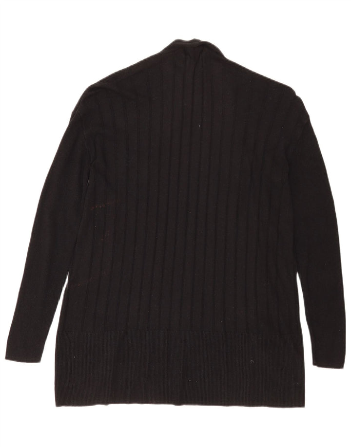 Maglione cardigan aperto da donna Marks & Spencer UK 10 piccolo a righe nere