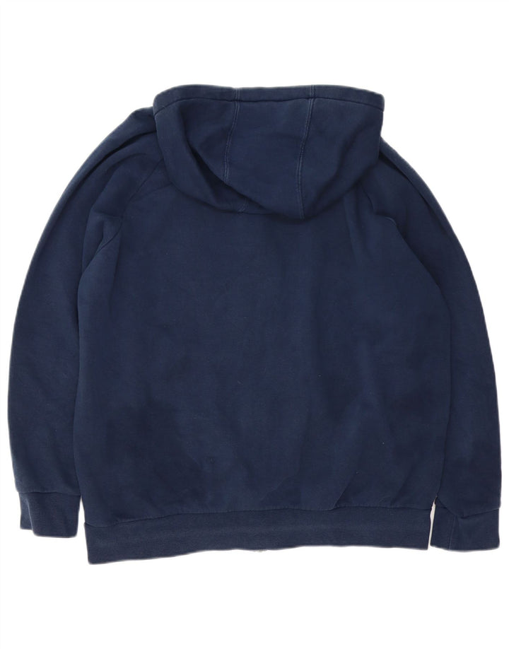 Maglione con cappuccio e zip da uomo Reebok grande in cotone blu navy