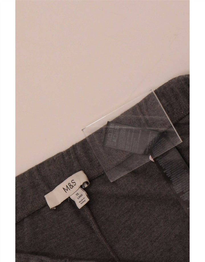 Pantaloni da tuta a vita alta da donna Marks & Spencer UK 12 Grigio medio