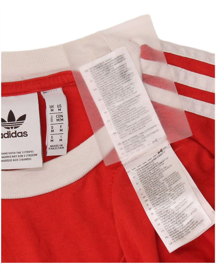 T-shirt da uomo Adidas Top in cotone rosso medio