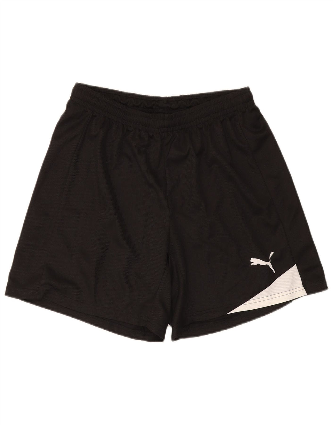 Pantaloncini sportivi da uomo Puma Large neri in poliestere color block