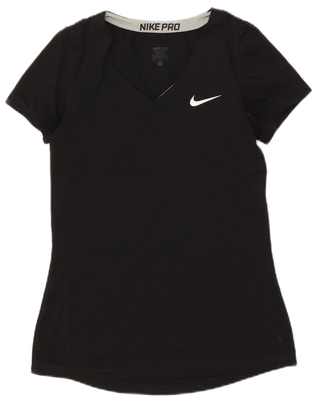 T-shirt Nike Dri Fit da donna Top UK 12 Medium Nero Poliestere