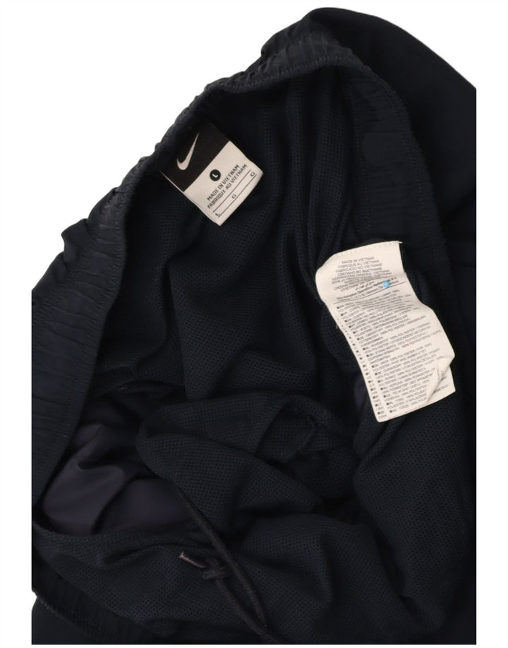 NIKE Mens Graphic Sport Shorts Large  Navy Blue Polyester