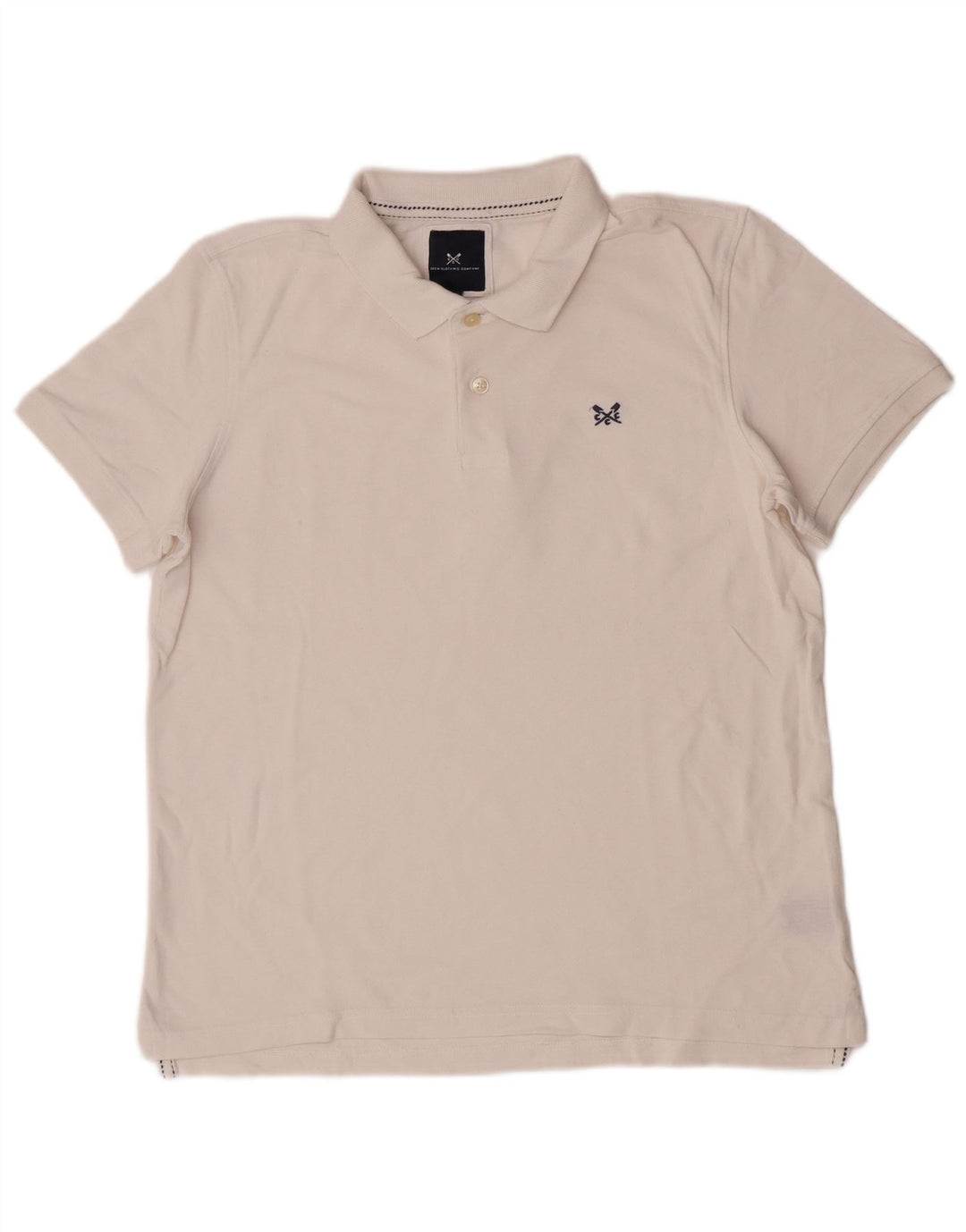 Crew Clothing Polo da uomo grande in cotone bianco