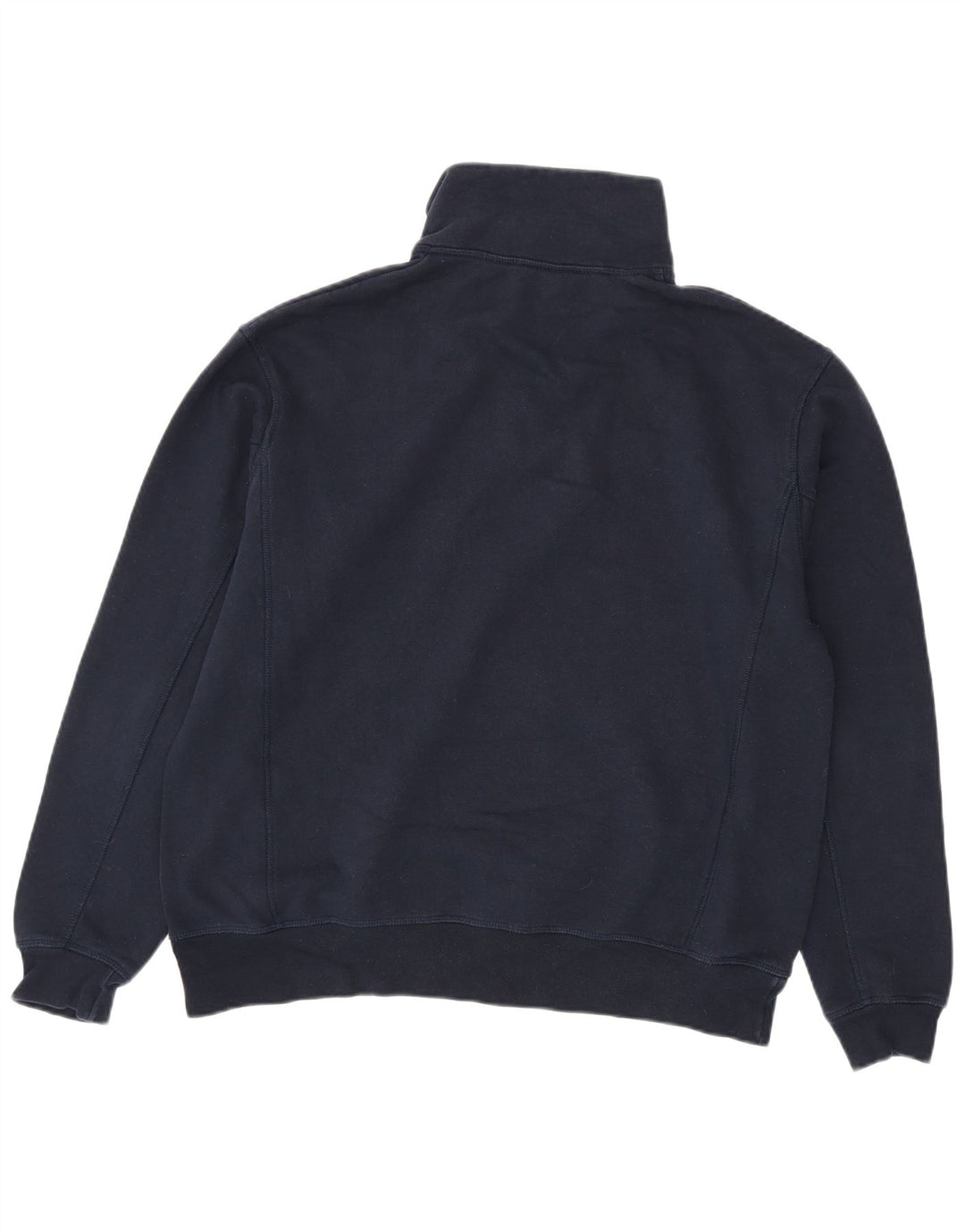 Felpa Zara da uomo con collo con zip, maglione grande in poliestere blu navy