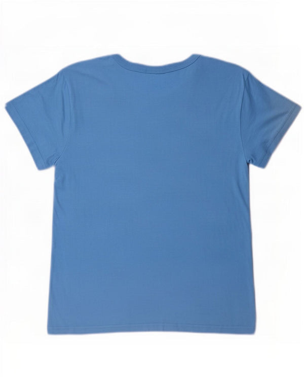 T-shirt grafica da donna Champion Top UK 10 piccola in cotone blu