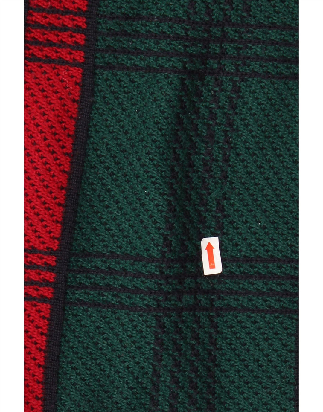 Maglione da uomo VINTAGE con scollo a V, lana a righe verdi grandi