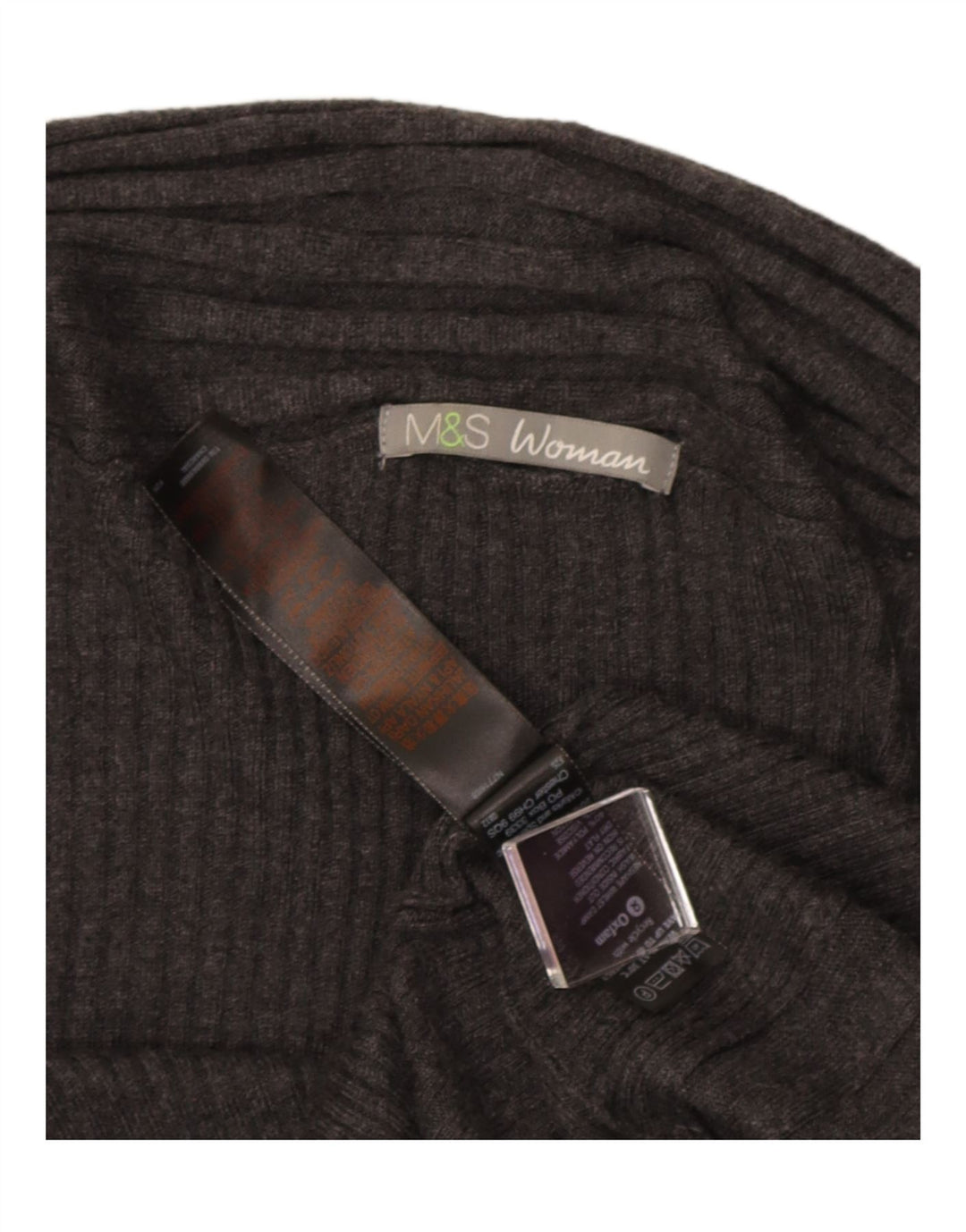 Maglione cardigan asimmetrico da donna Marks & Spencer UK 10 piccolo grigio
