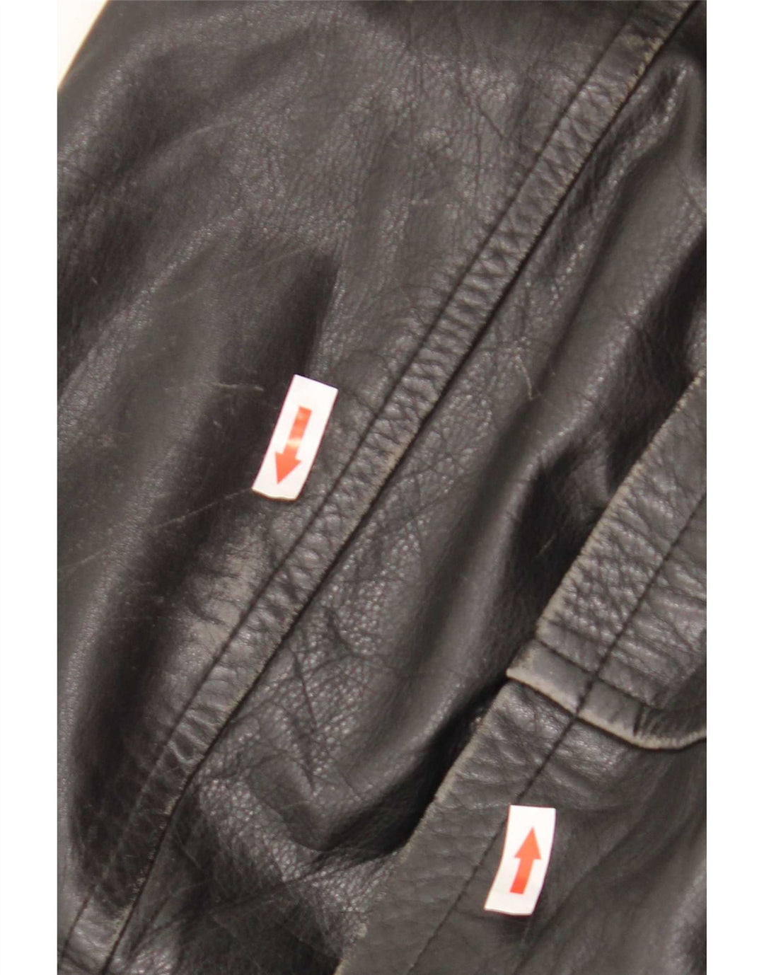 Giacca in pelle vintage da uomo UK 44 2XL Nera