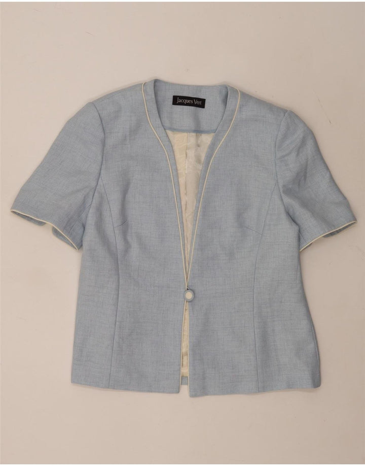 Giacca blazer a maniche corte da donna a 1 bottone Jacques Vert UK 14 grande blu
