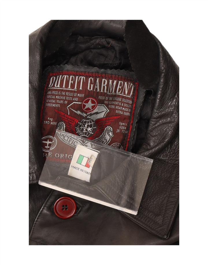 PACIFIC AIR FORCES Mens Leather Jacket UK 38 Medium Brown Leather Vintage Pacific Air Forces and Second-Hand Pacific Air Forces from Messina Hembry 