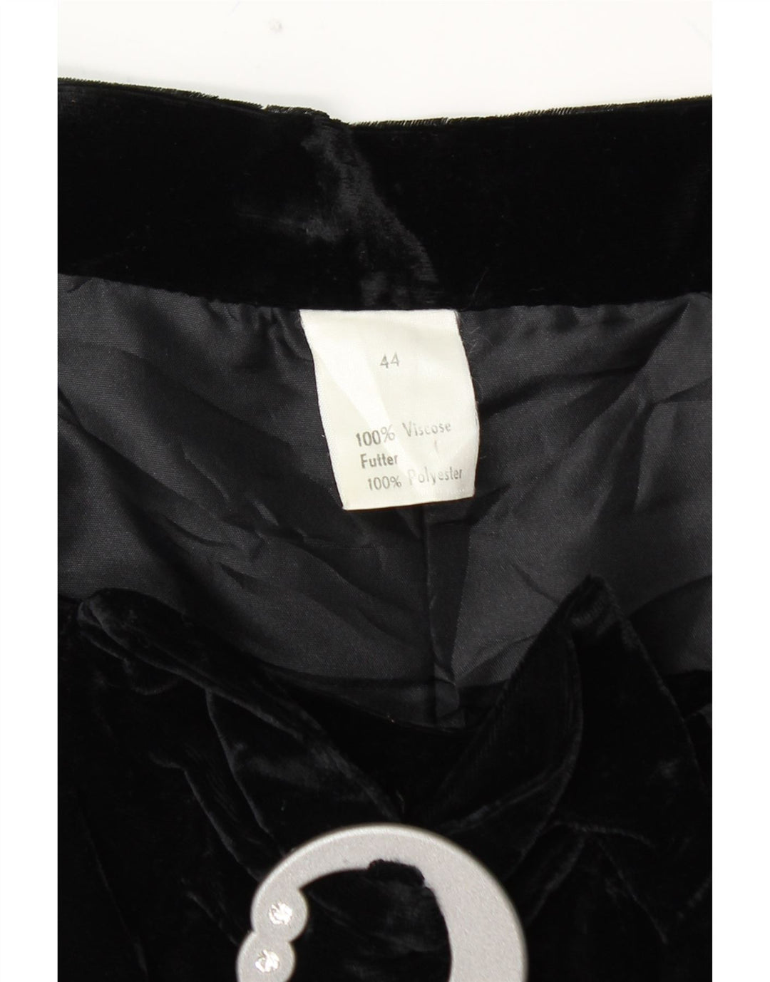 Gonna svasata a vita alta in velluto da donna VINTAGE IT 44 media W28 nera