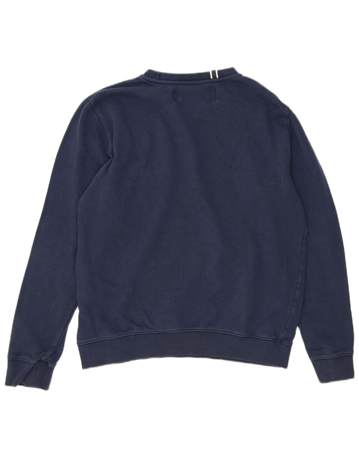 Replay Felpa grafica da uomo Maglione grande cotone blu navy