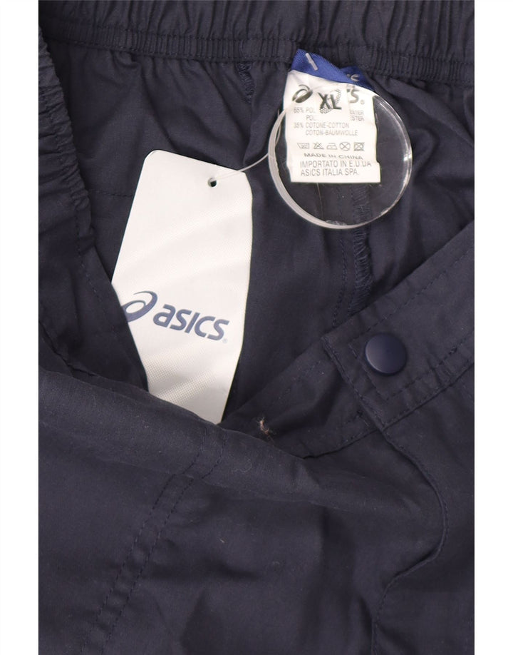 Pantaloni cargo dritti da uomo Asics XL W36 L34 poliestere blu navy