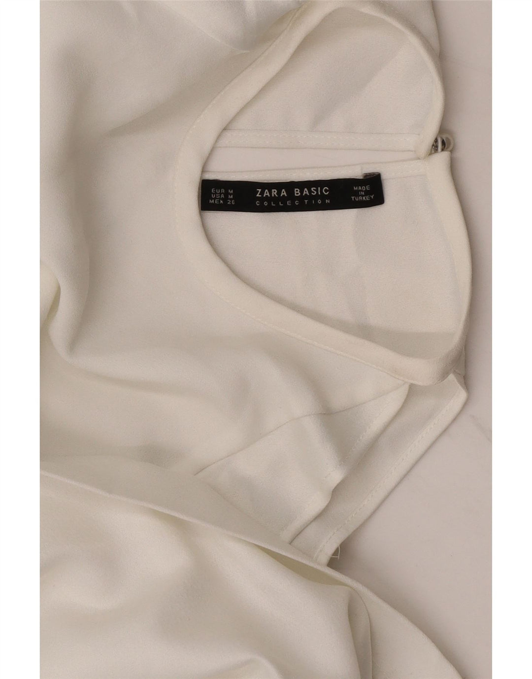 Top Zara da donna con spalle scoperte, camicetta UK 14, bianco medio