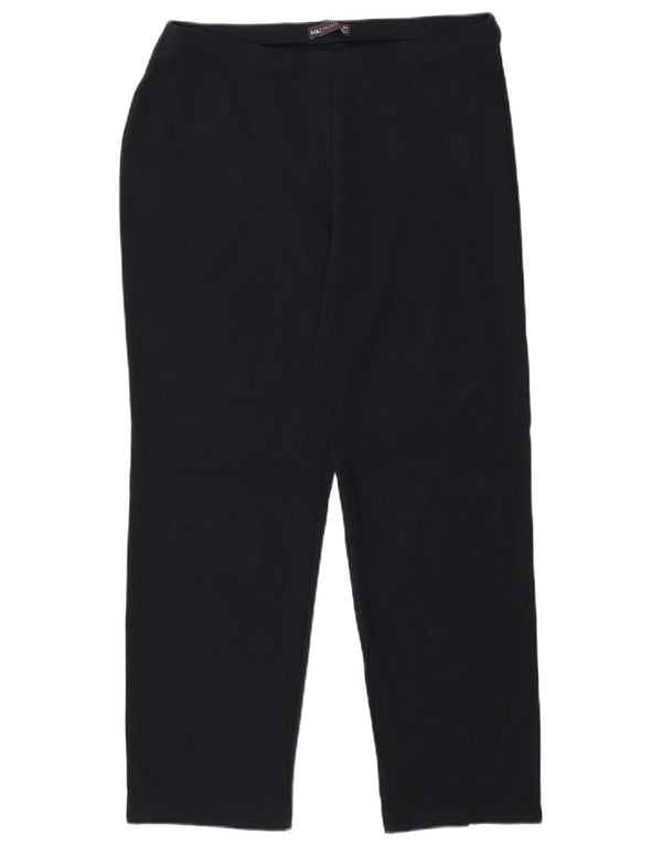 Pantaloni casual da donna Marks & Spencer UK 14 Large W34 L29 Viscosa nera