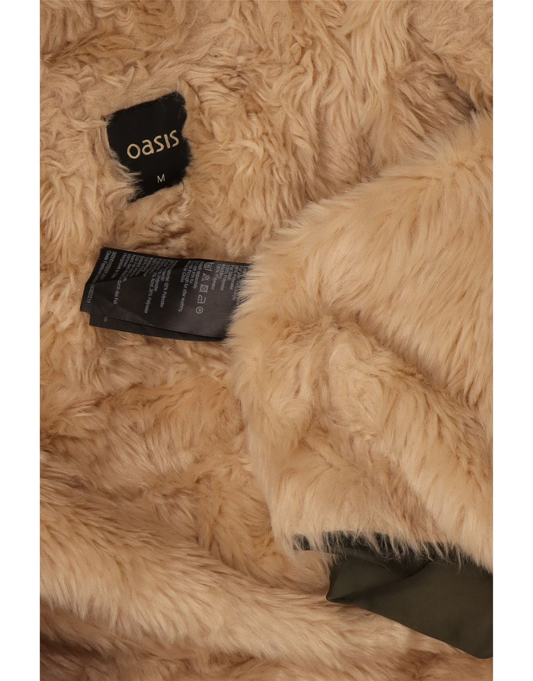 Giacca Parka Sherpa con cappuccio da donna Oasis UK 14 Poliestere verde medio