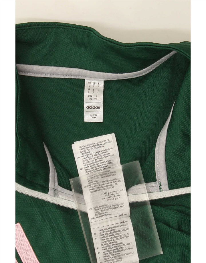 Adidas Uomo Aeroready Zip Neck Pullover Tuta Top Large Verde Poliestere