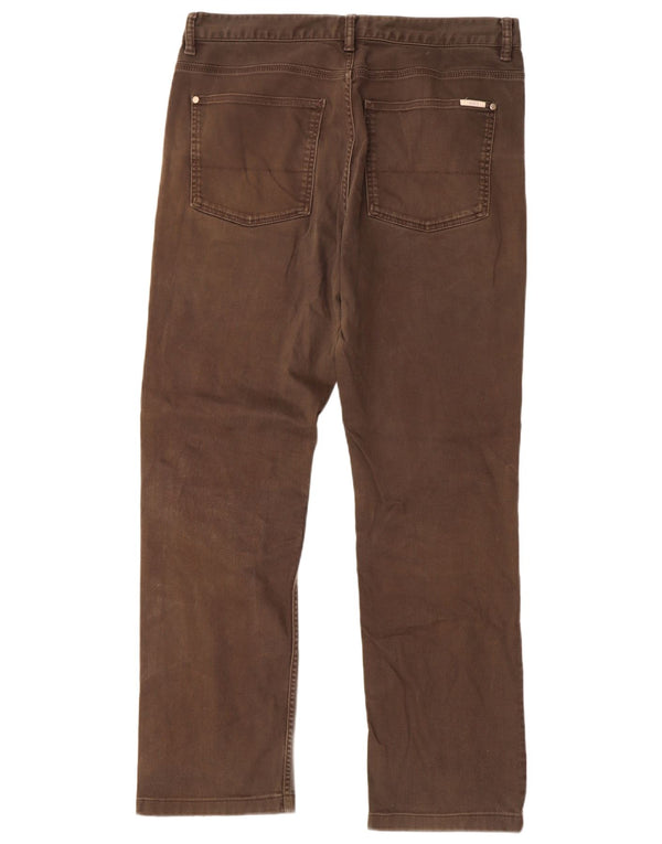 Pantaloni casual dritti da uomo Aigle W36 L32 in cotone marrone