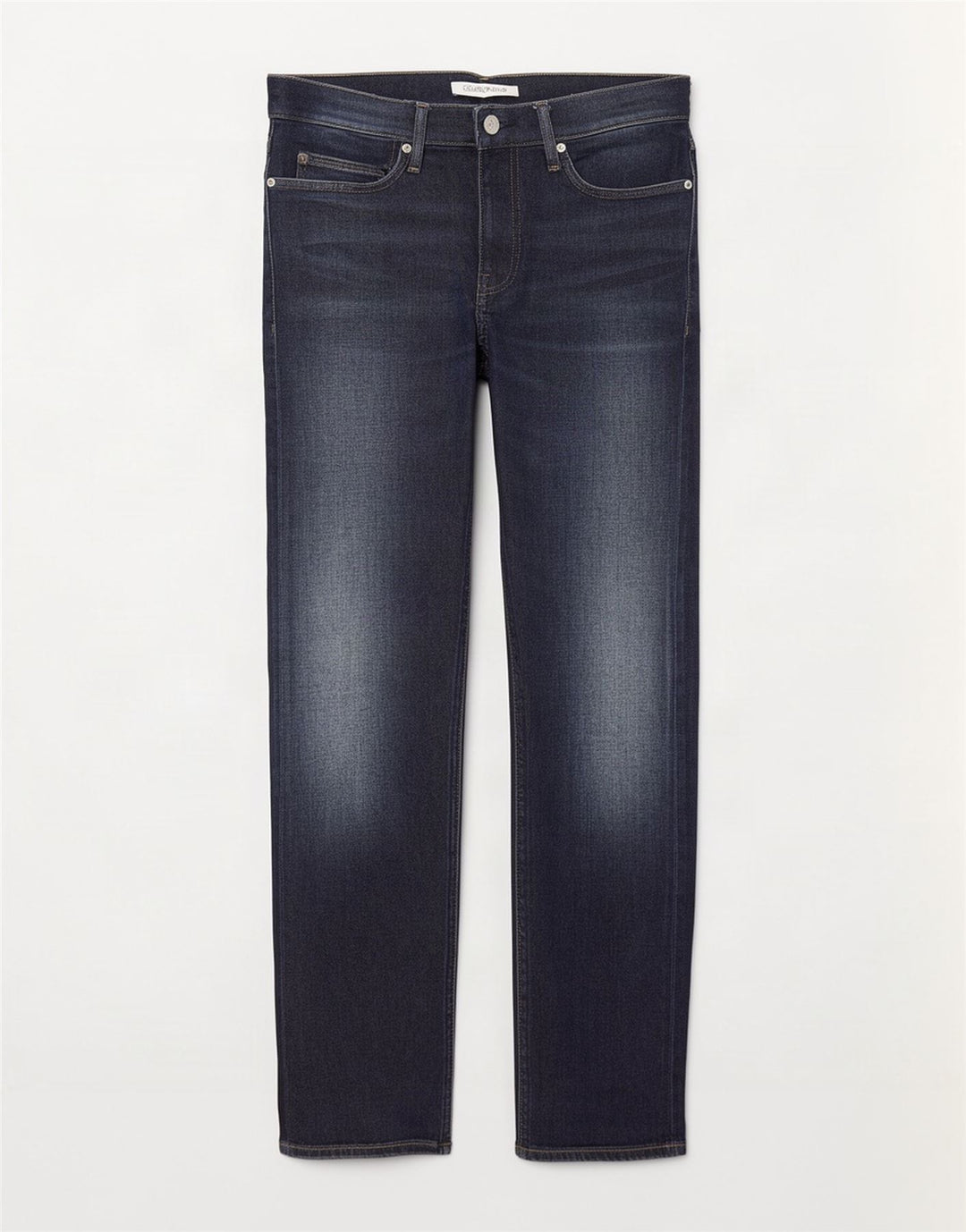 Jeans dritti da uomo Calvin Klein W33 L30 cotone blu navy
