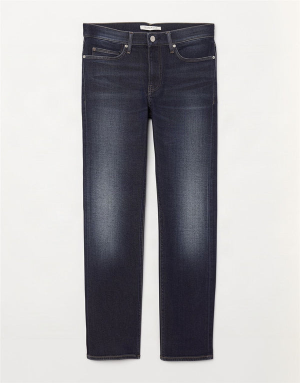 Jeans dritti da uomo Calvin Klein W33 L30 cotone blu navy