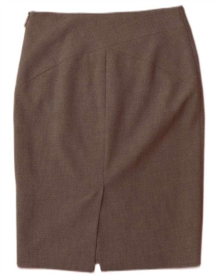 KAREN MILLEN Womens Pencil Skirt UK 10 Small W30  Grey Polyester