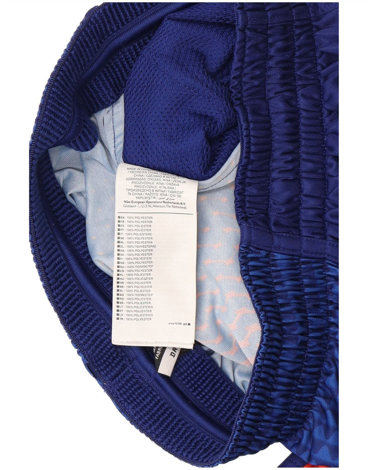 Pantaloncini sportivi Jordan Dri Fit da uomo piccoli in poliestere color block blu navy