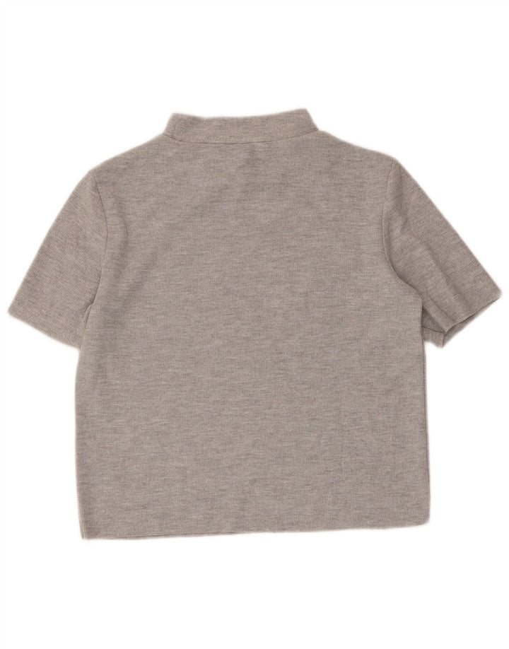 Top corto da donna Zara UK 12 Grigio medio
