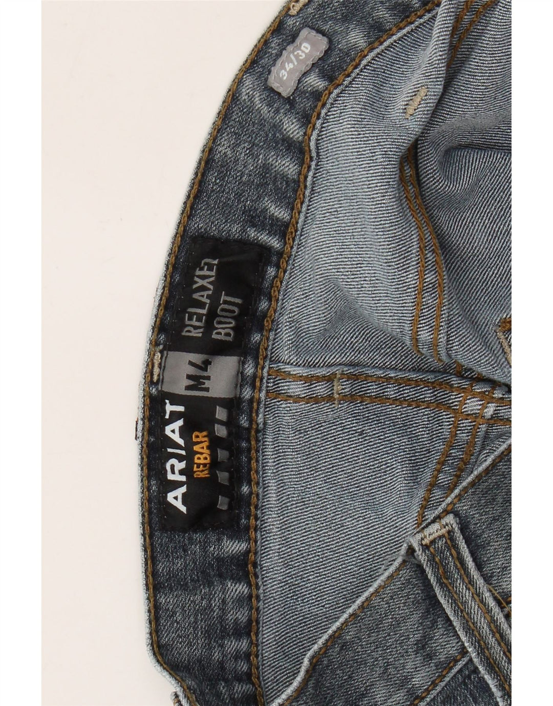 Jeans ARIAT da uomo con vestibilità comoda cargo bootcut W34 L30 cotone blu