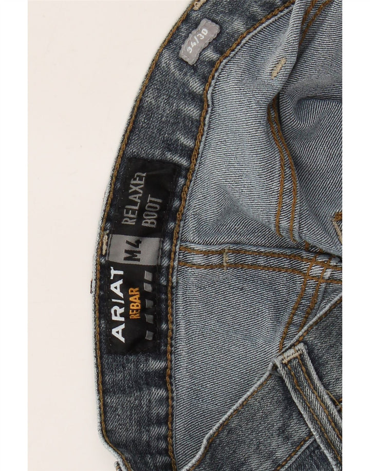 Jeans ARIAT da uomo con vestibilità comoda cargo bootcut W34 L30 cotone blu